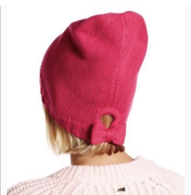 NWT Kate Spade Pink Bow Beanie | eBay display picture 3
