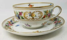 Schumann Bavaria Porcelain Dresden Style Tea Cup & Saucer #4