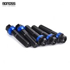 Set of 20 Pieces Extended Black Lug Bolts Total Length 55mm Shank
