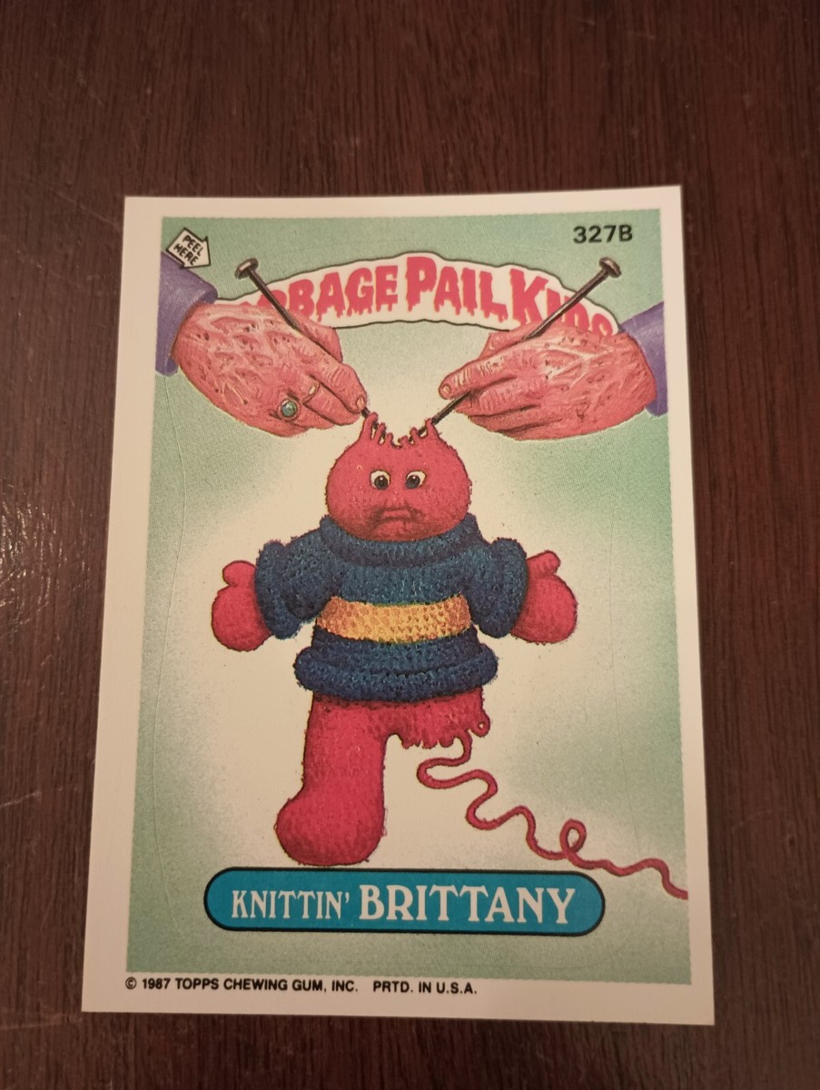 1987 Topps Garbage Pail Kids (8th Series) #327b Knitting Brittany