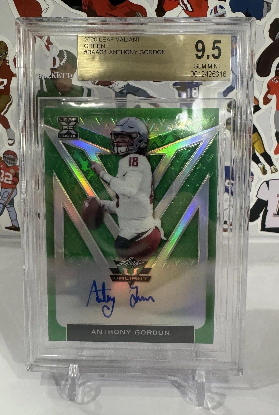 Anthony Gordon Leaf Valiant Autographs #BAAG1 Green