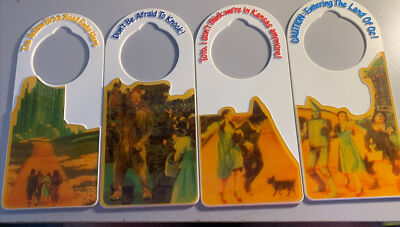 The Wizard of Oz RARE Set of 4 Door Hangers 1989 Three Cheers From Applause -a17