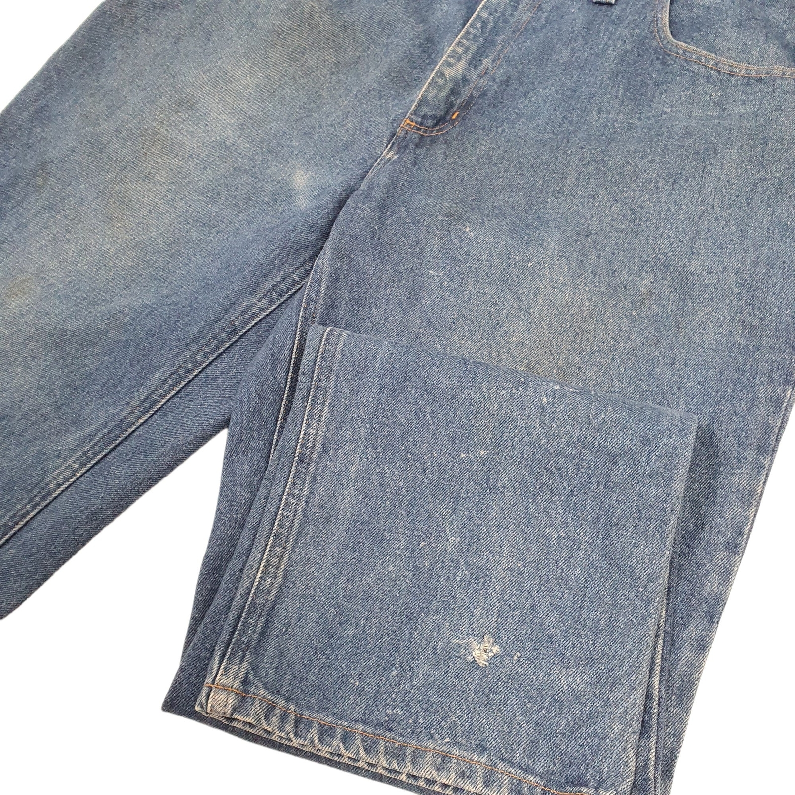Mens CARHARTT Casual Regular Fit Blue Denim Relaxed Jeans Trousers W38 L33 image 4