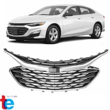Fit For Chevrolet Malibu 2019-2023 Front Upper Grille Lower Grille Chrome 3PCS