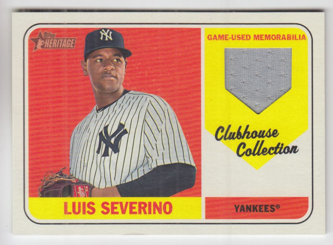 2018 Topps Heritage Clubhouse Collection Relics CCRLS Luis Severino HN