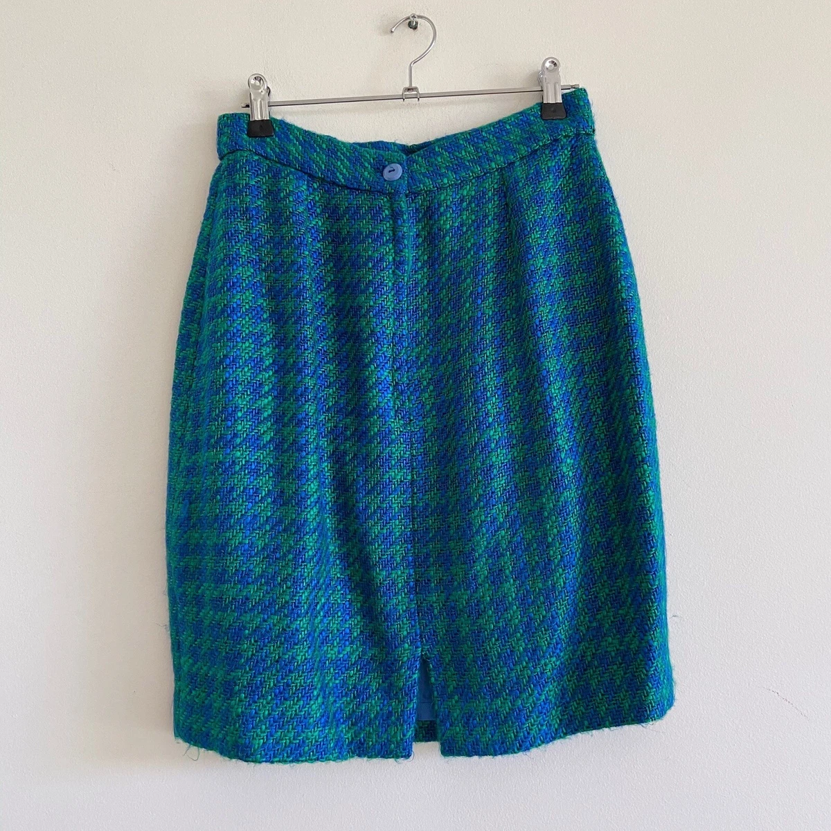 Green mini top skirt 80s