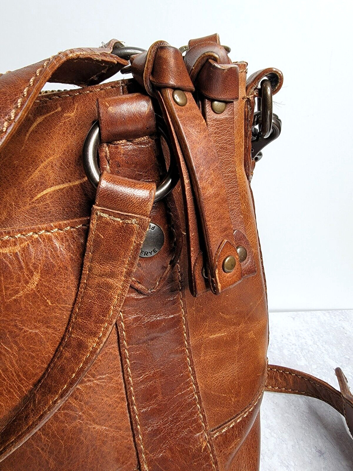 Frye Melissa Crossbody Top Handles Leather Handbag Gem