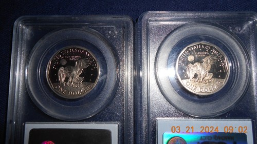 1979 s 1980 s Anthony Dollar Series Set #104PR Coins 1&2 PCGS PR69 DCAM Type 1 - Picture 4 of 5