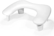 LIONVISON Nail Arm Rest Hand Pillow: Leather Nail Stand Nail Hand Rest - White