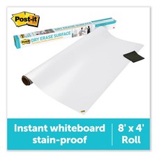 3M Post-it Dry Erase Surface with Adhesive Backing 96 x 48 White Surface DEF8X4