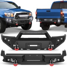 Offroad Front Rear Bumper Wwinch Plate Lights For Toyota Tacoma 2005-2015 Sr5