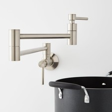 SH349721SS Modern Retractable 4.8 GPM Wall-Mounted Single Hole Pot Filler -
