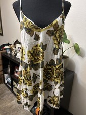 Urban Outfitters Yellow Floral Mini Sundress Size Medium Spaghetti Strap Summer