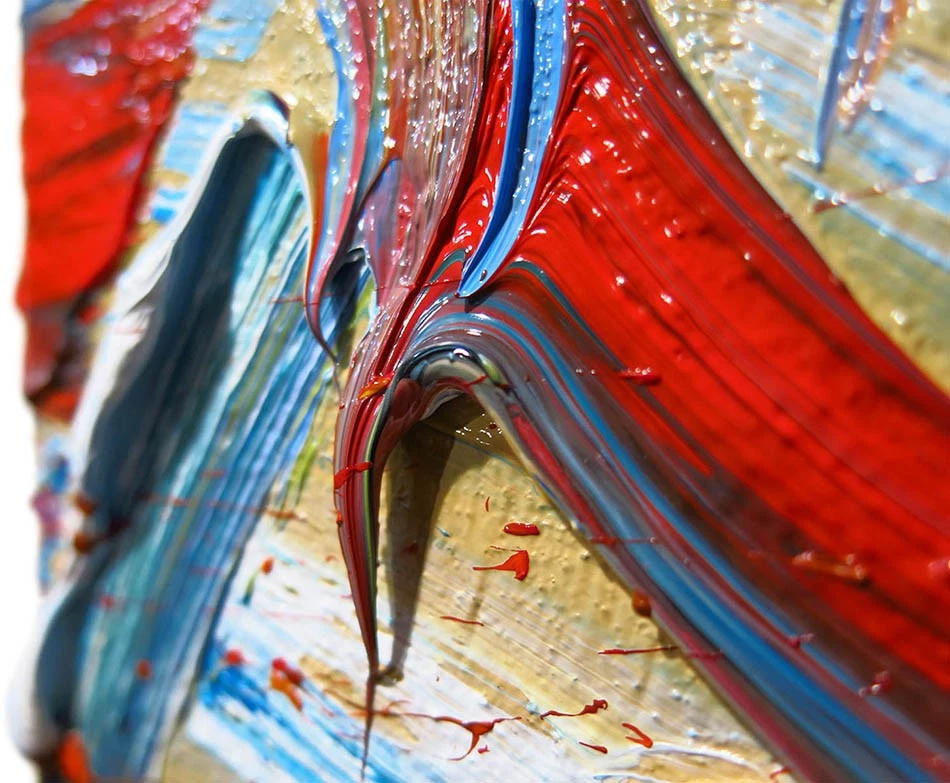 ORIGINAL OIL█PAINTING VINTAGE ART█SIGNED IMPRESSIONISM POP█ABSTRACT NATURE DECO - Image 2 of 4