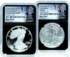 2024-P/W Silver Eagle, MS & PF 2-Coin Set, Donald J. Trump Signed, NGC MS70&PF70