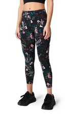 Sweaty Betty women's 8 black patterned power 7/8 length athletic leggings