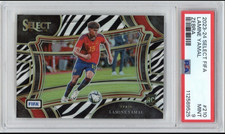 2023-24 PANINI SELECT LAMINE YAMAL #210 ZEBRA PRIZM #D/25 ROOKIE PSA 9 MINT