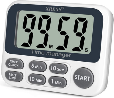 XREXS Digital Kitchen Timer, Magnetic Countdown up Cooking Timer with Large LCD