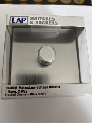 LAP Netz-/Niederspannungs-Dimmer 1 Gang, 2-fach gebürstet chrom Art.-Nr. 42796