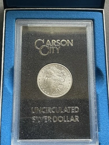 1881-CC GSA Morgan Silver Dollar Uncirculated with Carson City Box