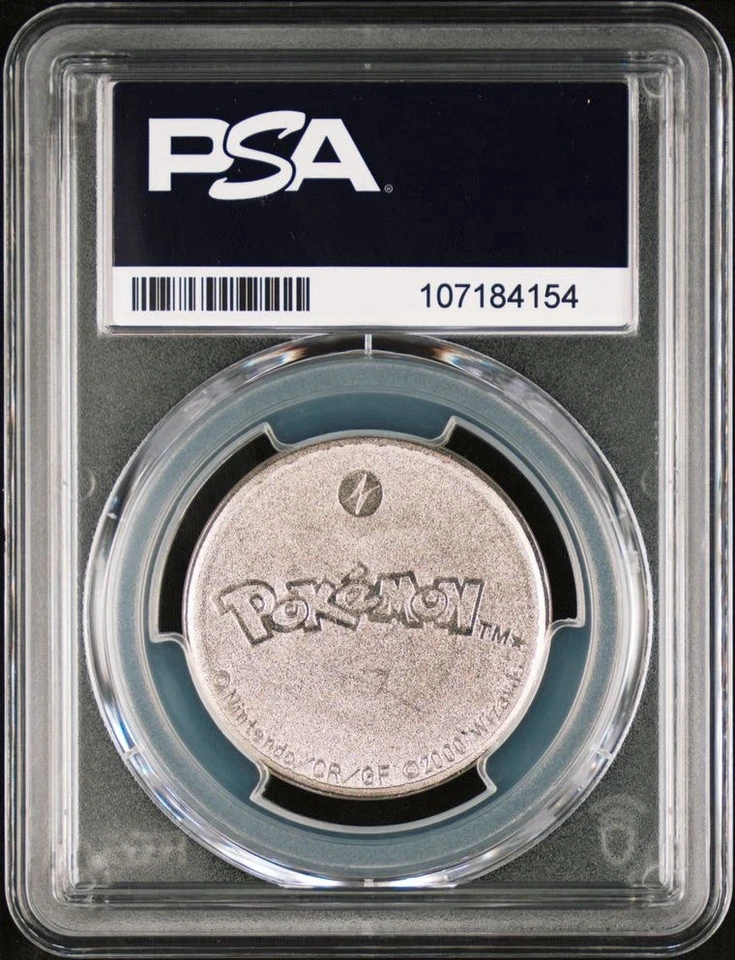 PSA 10 GEM MINT Pikachu Metal Coin Pokemon 2000 Thunderstorm Gift Set Promo - Image 2 of 2