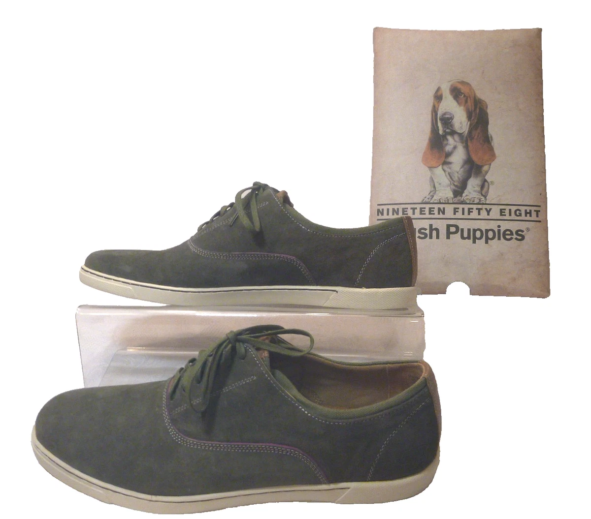 Hush Puppies Three-Tone‎ Suede Wingtip Oxford Brogues Gorpcore 13 EW Hush Puppies Wing Tip-Men main image 2