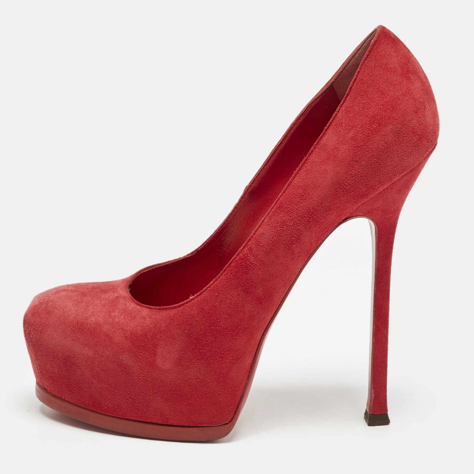 Decolte Yves Saint Laurent rosse tribtoo platform taglia 38 5
