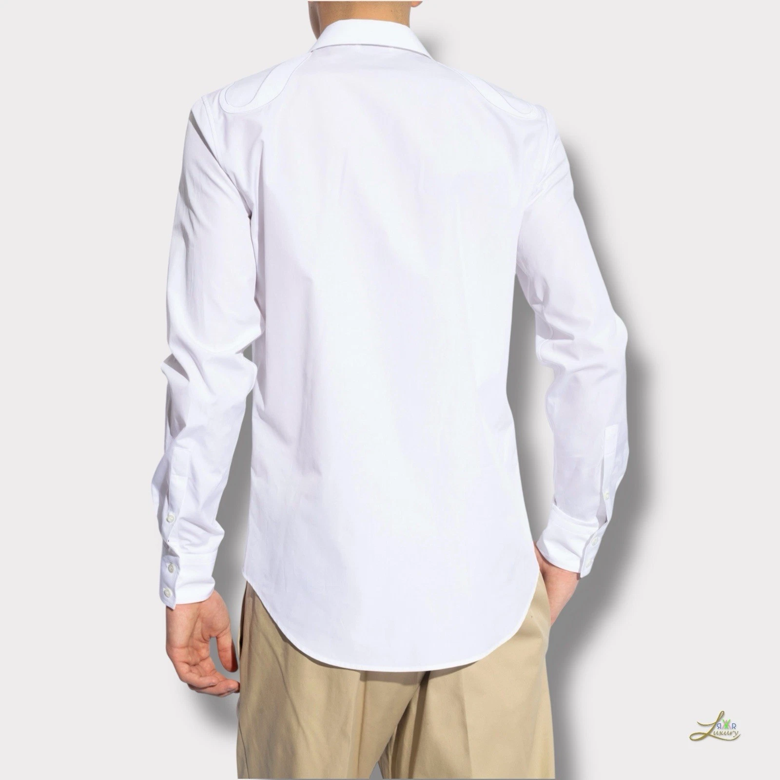 Camicia Alexander McQueen mezza manica con imbracatura taglia 15