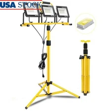 21000Lumen LED Work Light 3 Head Adjustable Tripod IP66 Waterproof Portable New