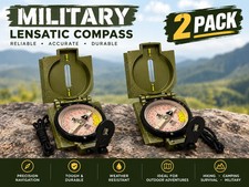 Cammenga 27 Military Phosphorescent Compass Green Aluminum Waterproof Pack 2
