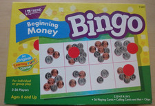 Trend Enterprises 1995 Beginning Money Bingo Educational Game T097 Complete NEW