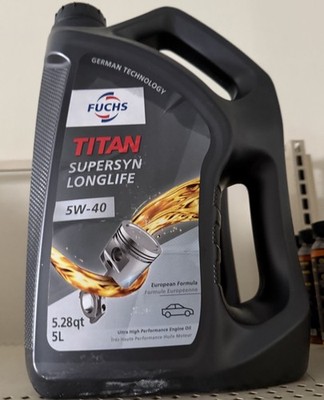 FUCHS TITAN Supersyn LONGLIFE SAE 5W40 Engine Oil (5 Liter)