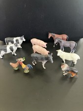 Farm Animal Figures Lot Cows,Pigs, Horses,Donkey,Sheep More NEW