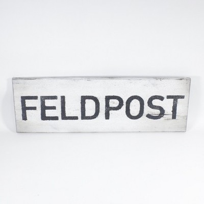 Holzschild Feldpost Post Retro Deko Hinweisschild WH WK2 Wegweiser Sammler