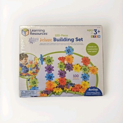 Learning Resources Gears! Gears! Gears Deluxe Building Set for Kids 100pc Sealed