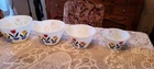 Set of 4 Vintage Fire King Tulip Mixing Bowls Oven Ware Anchor Hocking EXCELLENT
