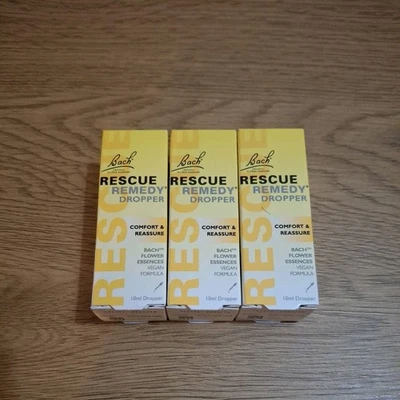 Bach Rescue Remedy Dropper-Comfort & Reassure Stress relieve (3 PACK) 10ml