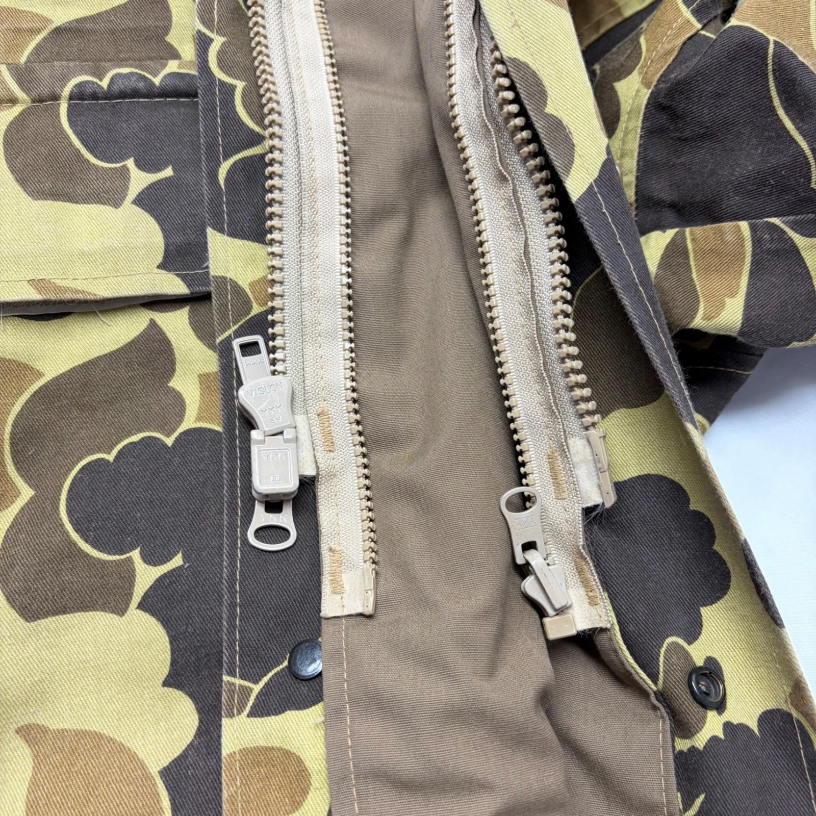 Columbia Mens Gore-Tex Duck Hunter Camo Parka L Brown Vintage Hunting Jacket USA - product detail image 8
