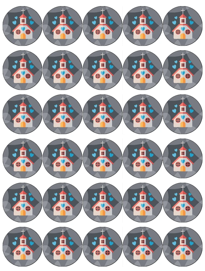 30x Taufe Blau Cupcake Toppers Essbare Backoblate Fairy Kuchen - Bild 1 von 1