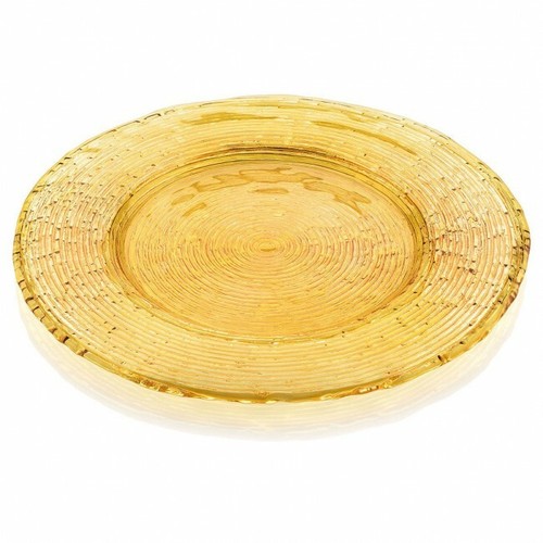 IVV Sottopiatto vetro decorato, Collezione Multicolor, Ambra, made in Italy