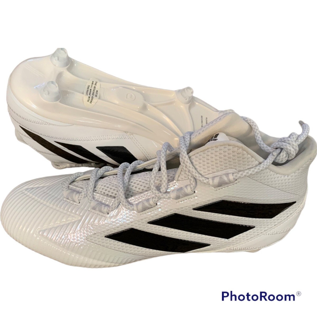 Adidas Adizero Football Cleats Mens 11 White Gold Metallic Mid Top IE3993 $_57.JPG?set_id=880000500F main image 3
