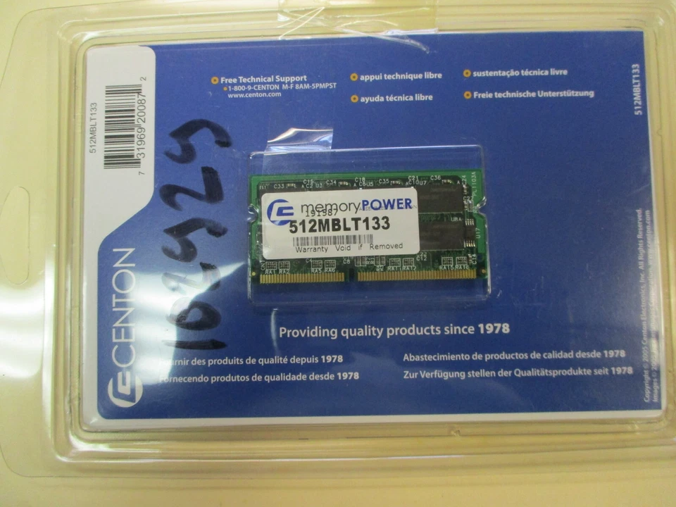 Centon memory Power 512MBLT133 - SDRAM PC133-144 pin - Image 2 of 2