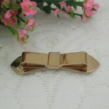 2 X Metal Women Shoe Handbag Bag Bow Knot Charm Repair Decoration Gold