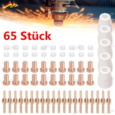 65 Teile PT31 CUT 30 40 50 Plasmaschneider Düsen schweißen Zubehör Ersatz Set DE