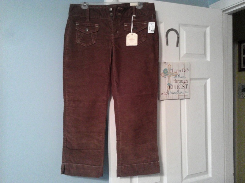 Aeropostal Womens Corduroy Brown Pants Size 7/8