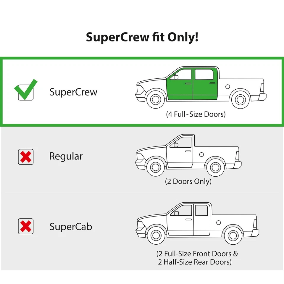 Protectores de lluvia viseras de ventilación para Ford F-250 SuperCrew 1999-2016 Foto 4 de 4
