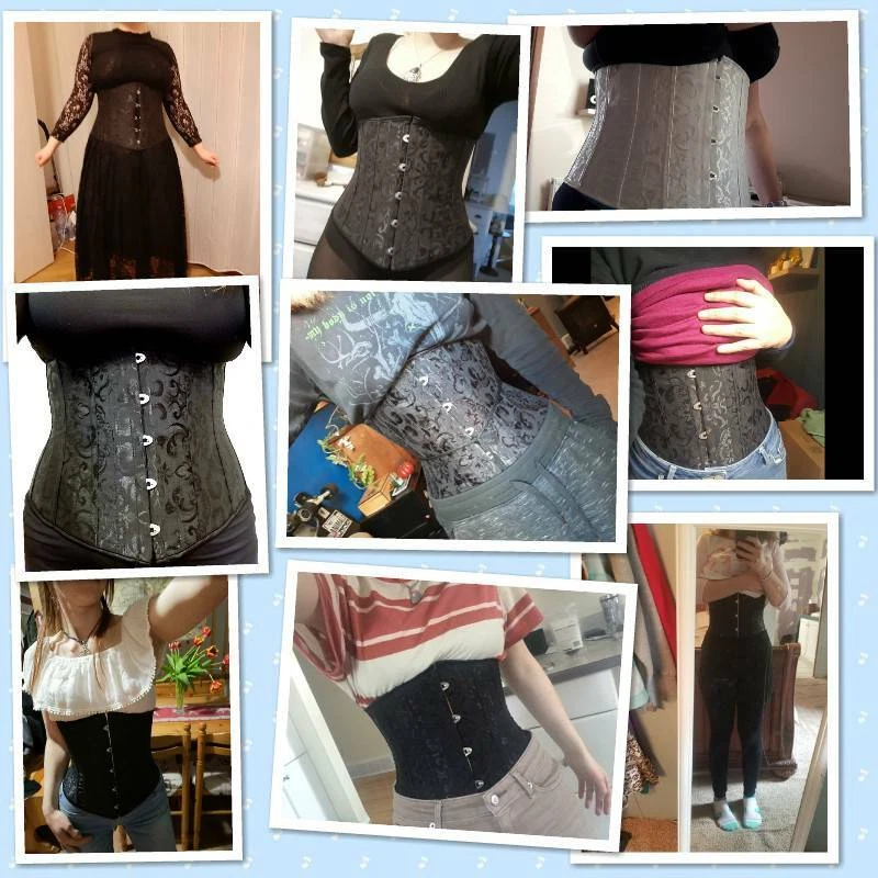 24 Steel Boned Cincher Lace-Up Underbust Waist Trainer Corsets Body Shaper S-6XL - Image 3 of 4