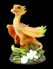 Drachen Figur - Orange - Stanley Morrison Fantasy Drachenkinder Dekostatue