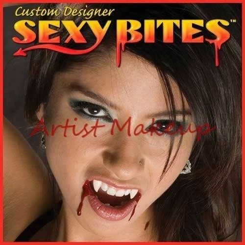 COLMILLOS DE VAMPIRO MORDEDURAS SEXY PERSONALIZADAS PARA MUJER TALLA DIENTES NUEVOS Foto 2 de 3