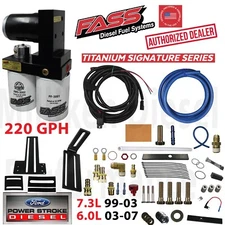 FASS Titanium 220GPH Fuel Lift Pump System 99-07 Powerstroke Diesel Ford 7.3 6.0